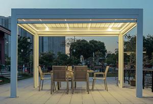 Wholesale Aluminum Gazebo  Electric Louvered  Aluminum Patio Pergola  Hardtop Gazebo from china suppliers