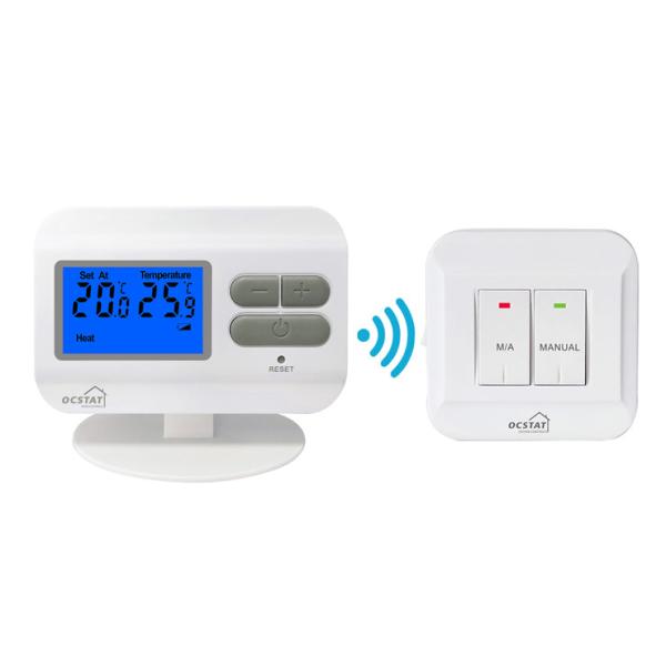 Buy cheap Riseem Blue Or Orange Blacklight RF Room Thermostat With Auto / Manual Switch from wholesalers