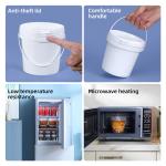 Heavy Duty PP 5 Gallon Transparent Bucket White Pail Reinforced Foodsafe