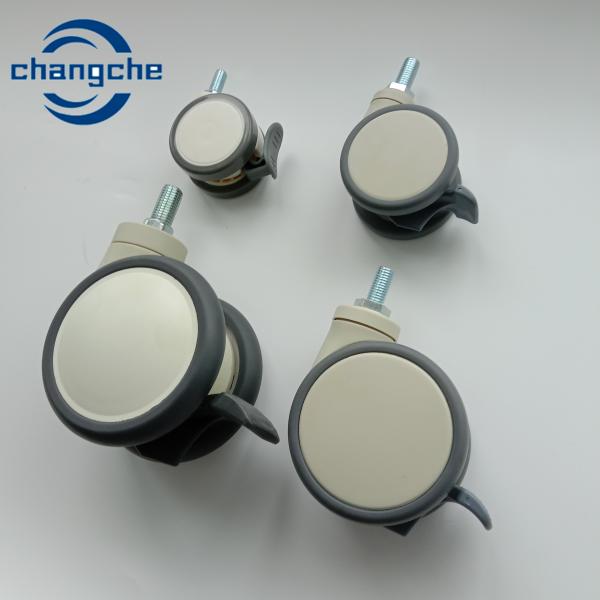 Buy cheap Medical Rubber Heavy Duty Caster Wheels With Brake Stem, Hospital Beds Casters from wholesalers