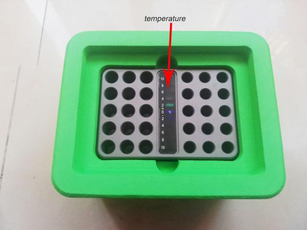 Buy cheap Biology Experiments PCR experiment Equipments Metal Tube Rack Ice Free Cooler Real Time Temperature Display OEM Service from wholesalers