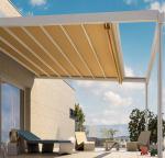 Electric 12m Width Aluminum Retractable Pergola Electric Canopy RGB Lights