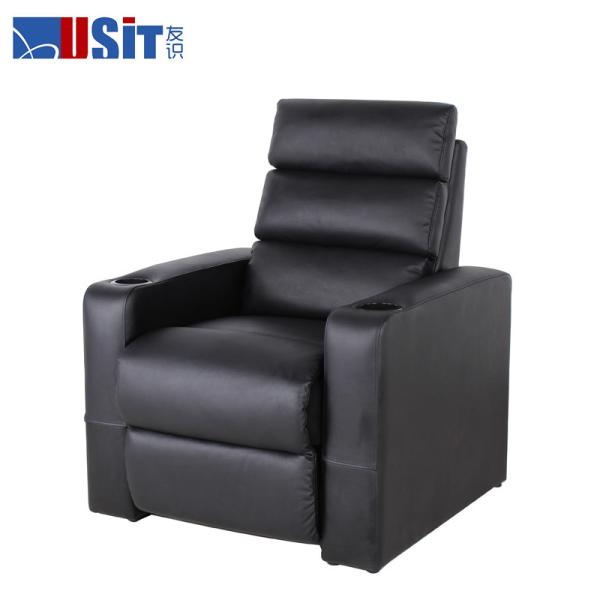 Buy cheap 840mm Genuine Leather Theater Electric Recliner Chair With Headrest Adjustable Height from wholesalers
