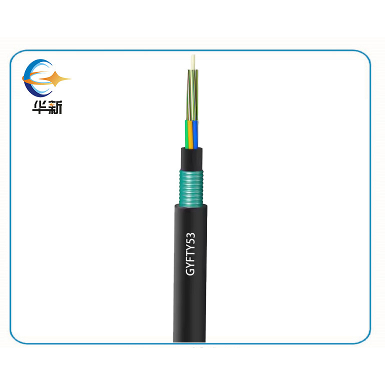 Customized Underground 4 48 72 Core Outdoor Single Mode Fiber GYFTY53