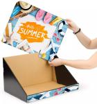 Corrugated Cardboard PDQ Counter Display For Cosmetic Retail