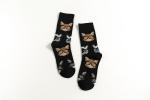 ODM Women'S Cotton Crew Socks Regular Style With Sewing Logo