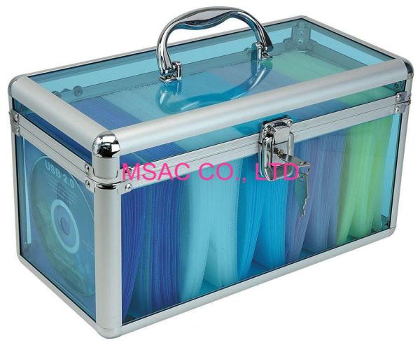 Buy cheap Big Space Aluminum DVD Storage Case 1.8mm Thickness Acrylic Panel Easy Cleaning from wholesalers