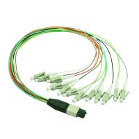 Buy cheap 0.9mm 12 Cores MPO To LC MM Fanout Fiber Patch Cord product