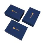 Navy Blue Custom Luxury Cosmetic Packaging Gift Boxes For Perfume Glass Bottle