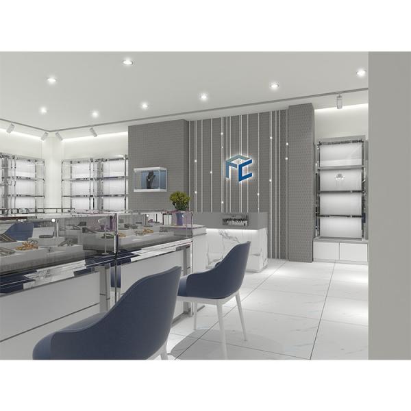 Buy cheap 3D Design ODM Jewelry Shop Furniture Showroom Jewellery Vitrine Powder Coated from wholesalers