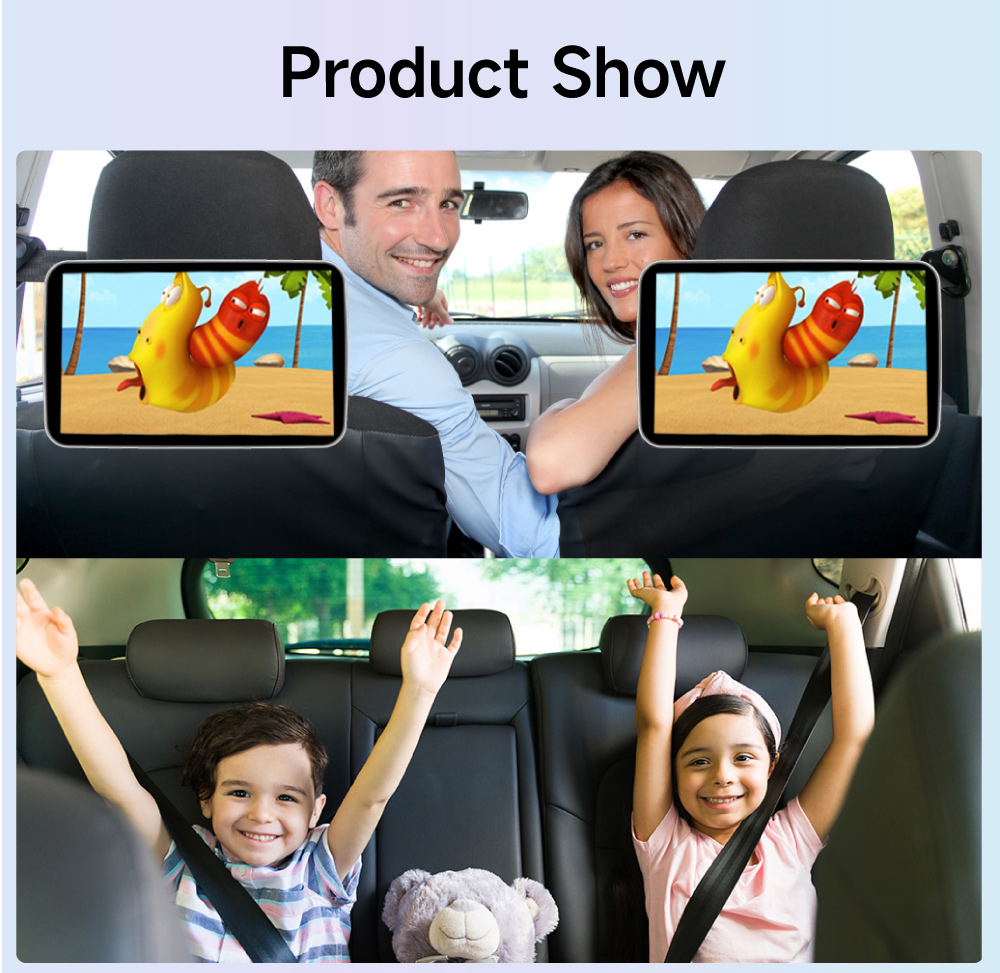 1280*800 Resolution Aux in Function Car Headrest Monitor With HDMI TV for MP5 Player