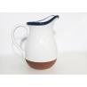 Buy cheap White Solid Glazed Coated Ceramic Stoneware Terracotta Water Jug Pitcher from wholesalers