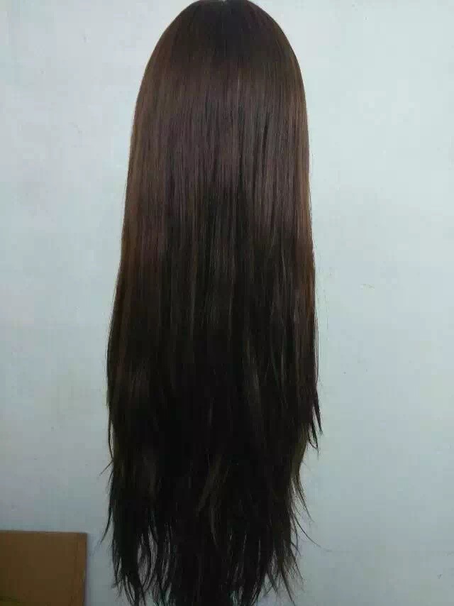 18 inch Natural Color Wig Eouropean Human Hair Wig Jewish Wig Kosher Wig Full Lace Wigs