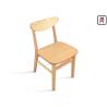 Buy cheap Classical Curved Back Wood Dining Chairs With Leather Seats Commercial Indoor Furniture from wholesalers