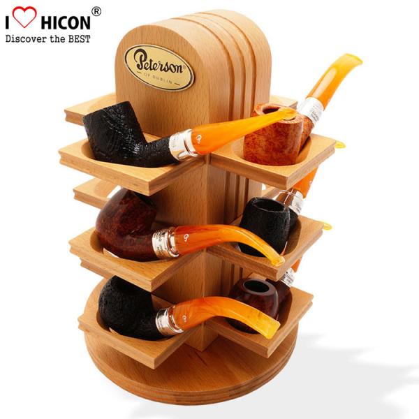 Buy cheap Retail Shop Wooden Display Shelf Countertop Smoking Pipe Rack For Tobacco Store from wholesalers