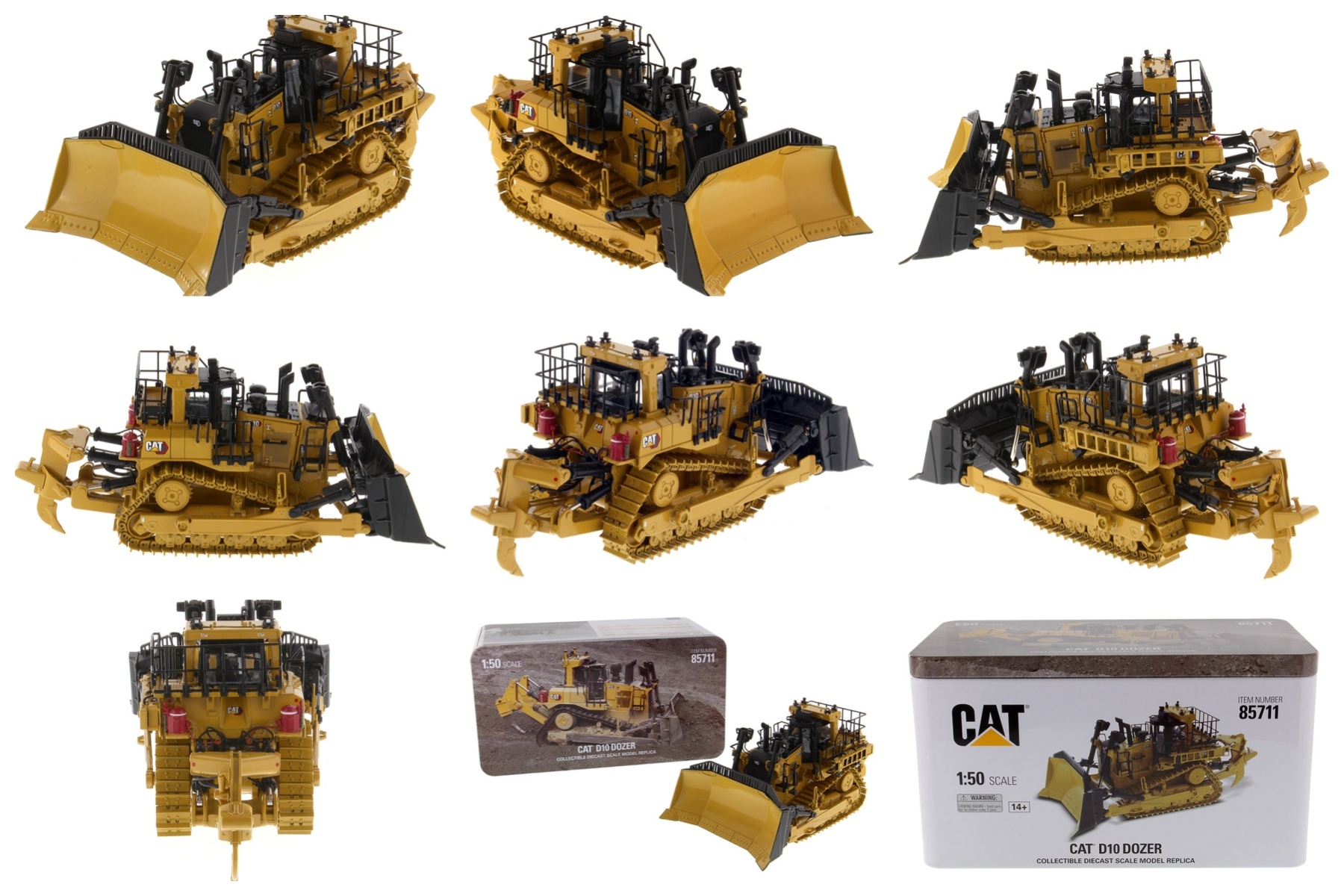 DM 1/50 Scale Dozer Earthmoving Vehicle Alloy Loader Model 85711 Collectible Diecast Toy