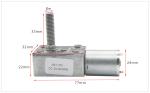 Threaded Shaft Square Gear Box Motor 24V High Torque 150rpm
