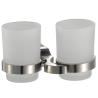 Buy cheap Double Toothbrush Bathroom Tumbler Holders Glass Polished Satin from wholesalers