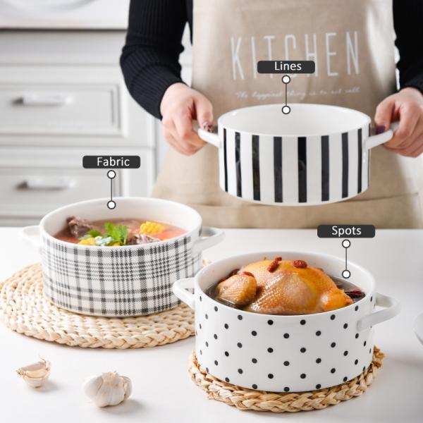 Buy cheap Light Luxury Ceramic Soup Bowl Set Perfect for Business Gifts and Sustainable Cooking from wholesalers