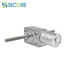 High Torque 10rpm Dc Worm Gear Motor Self Locking With M6 Dual Screw Shafts