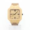 Buy cheap Men Fashion Minimalist Leather Watch , Luxury Wood Watch Leather Strap from wholesalers