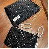 Buy cheap POLKA DOT BLACK MAKEUP BAG SWEET SKINCARE STORAGE BAG CARRYING PORTABLE COIN PURSE TRAVEL WASH from wholesalers