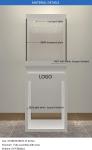 Manufacturer wholesale custom made white color glass display cases for museums