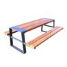 Buy cheap Metal Legs Plastic Wood 160*60*75cm outdoor table bench set from wholesalers