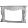 Buy cheap White marble fireplace mantel,China stone carving fireplaces mantel surrounds, home decoration from wholesalers