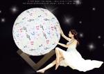 1W DC5V Innovative LED Lighting 3D Moon Light ECO PVC Material Remote Control