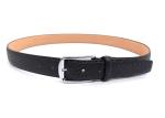 Custom Luxury Mens Leather Dress Belt Wide 3.5cm Logo Printing Stretchable