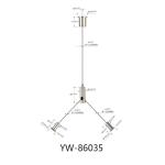 Y Fits Cable Hanging Kits Copper Plated Nickel For LED Panel Lights YW86035