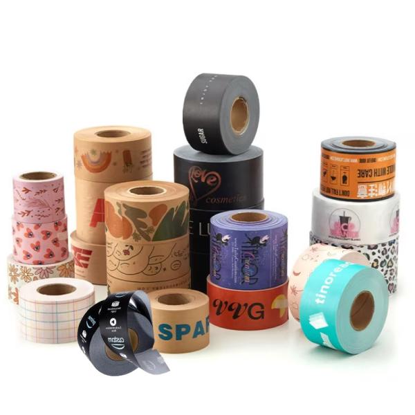 Buy cheap Custom Colored Eco Friendly Degradable Gummed 3 Inch Printed Parcel Package Kraft Paper Adhesive Tape with Logo from wholesalers