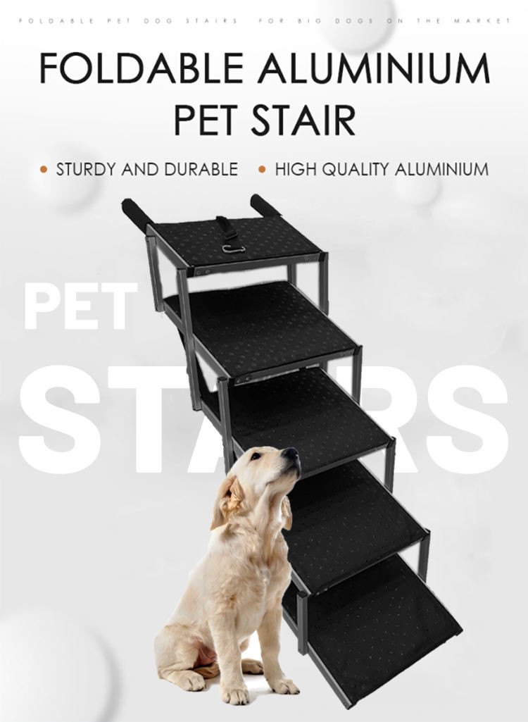 Aluminum Outdoor Pet Gear Folding Pet Dog Ramp Stairs For Car