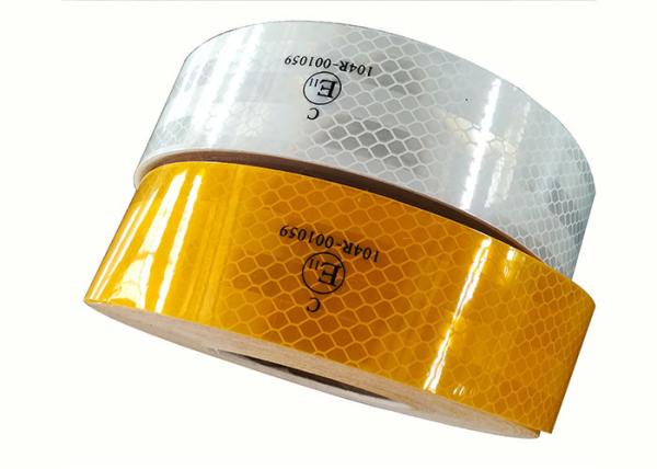 Prismatic Truck Yellow Reflective Tape On Commercial Vehicles Self Adhesive