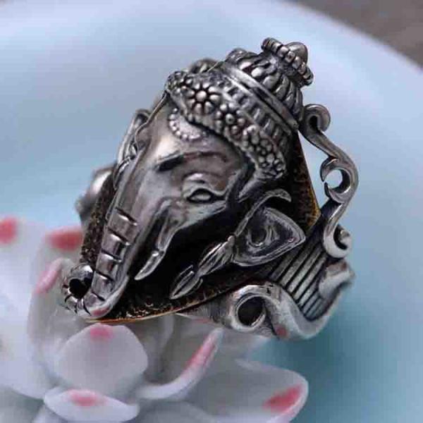 Buy cheap Retro Elephant Style Thai Sterling Silver Men Ring (056250) from wholesalers