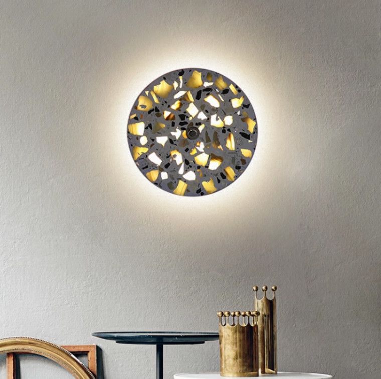 Simple morroco lighting marble bulb wall lamp for home decoration