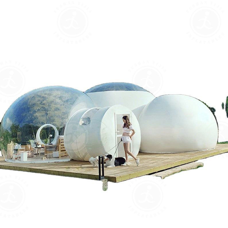 Fun House Giant Clear Inflatable Bubble Tent Crystal Igloo Dome Transparent