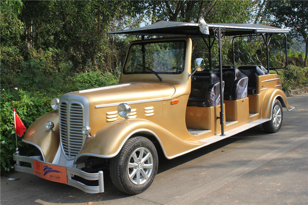 Custom 11 Seater Antique Electric Cars Sightseeing Vehicle For Airport Reception