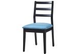 Hotel Solid Wood Blue Upholstered Dining Chairs