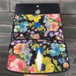 Authentic Stingray Skin Female Long Flower Trifold Wallet Genuine Leather Lady