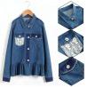 Buy cheap Fashion Spring Casual Girls Denim Clothes Damaged Denim Jacket OEM Service from wholesalers