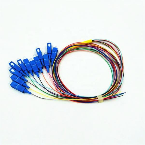 Buy cheap 0.9mm SC SM Pigtail 8 12 Color Coded , G652D Tight Buffered Fiber Optic Cable from wholesalers