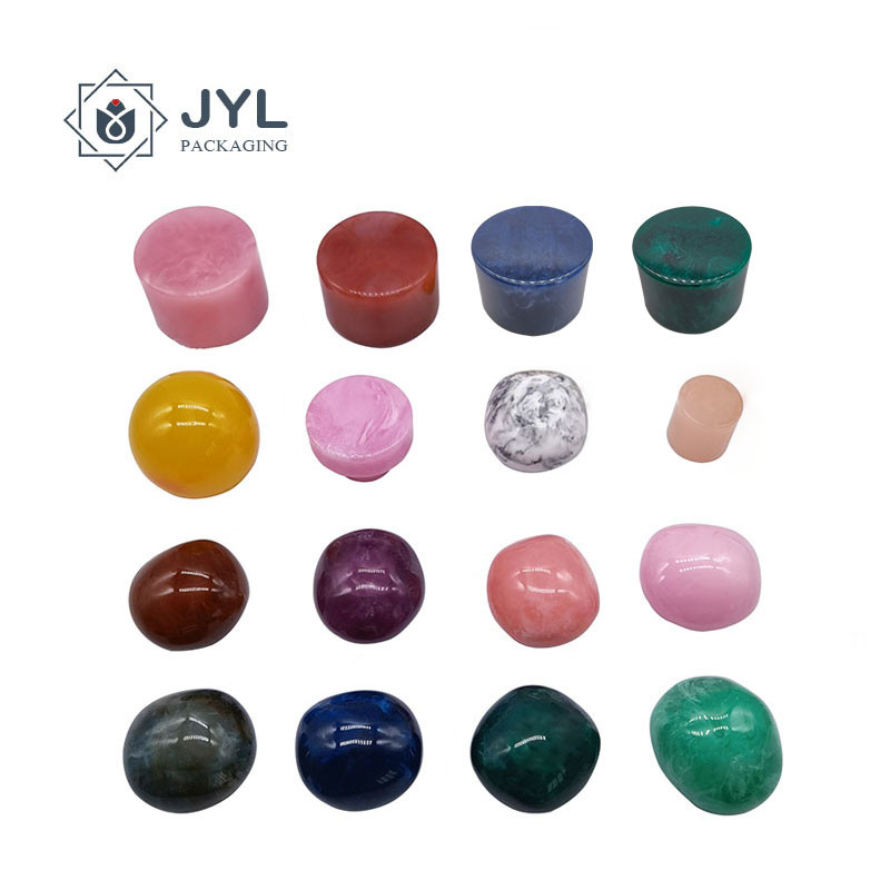 Ball Shape Resin Perfume Marble Cap Bottle Lid RoHS Non spill