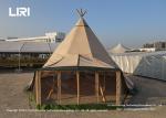 20 People Capacity Wooden Luxury Glamping Tents For Outdoor Dinner