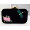 Buy cheap Retro Peony Flower Embroidered Shoulder Bag , Dragonfly Pattern Personalised Clutch Bag from wholesalers