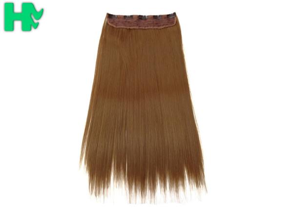 Quality Silky Straight Long Synthetic Hair Extensions For Black Women With Clip for sale