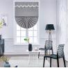 Buy cheap European style fan shape grey Roman blind track modern simple Customized living room dining room solid color from wholesalers