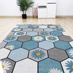 15mm Printed Kitchen Entryway Floor Mat Waterproof Hallway Runners Foam Backing