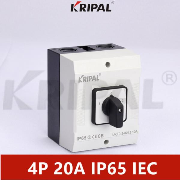Buy cheap 20A 4 Pole IP65 IEC standard Electrical Waterproof Changeover Switch from wholesalers